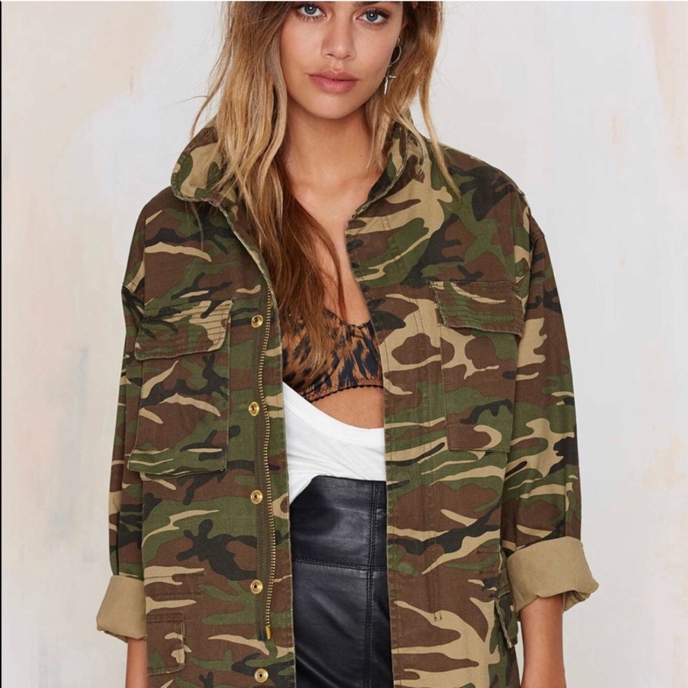 Nasty Gal Camouflage Utility Jacket